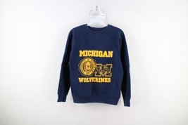Vtg 70s Womens Small Spell Out University of Michigan Crewneck Sweatshir... - £58.68 GBP