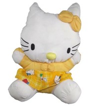 Vintage Hello Kitty Plush Yellow Dress, Nose, Bow Sanrio 12&quot; Rare? - £14.09 GBP