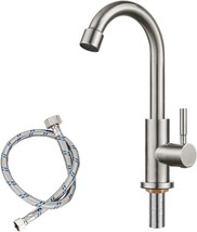 Stainless Single Hole Faucet Tap for Bathroom Kitchen Sink Outdoor Garden Bar - £25.95 GBP
