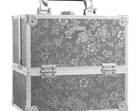 Makeup Train Case Portable Cosmetic Box Organizer Storage 4 Trays Alumin... - $53.49