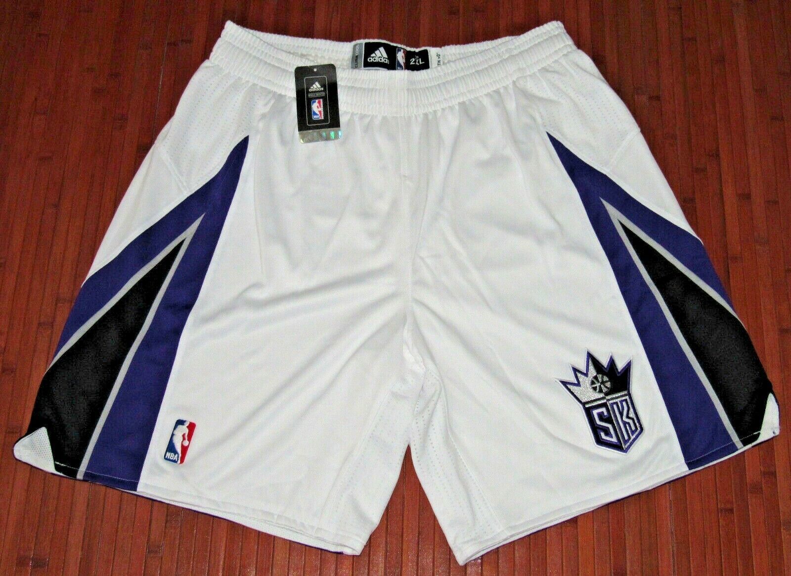 Primary image for NEW Adidas Authentic NBA Rev 30 Pro Cut Sacramento Kings Game Shorts White-2XL+0