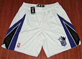 NEW Adidas Authentic NBA Rev 30 Pro Cut Sacramento Kings Game Shorts Whi... - $123.74