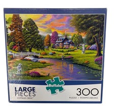 Buffalo Cottage Creek 300-Piece Puzzle Large Pieces 21.25&quot; X 15&quot; For Age... - £11.21 GBP