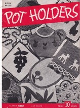 Clarks J&amp;P Coats Book #222 POT HOLDERS 1945 Vintage Crochet Booklet - €3,49 EUR