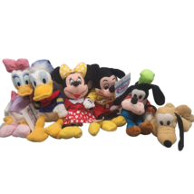 Disney Store Beanie Mickey Minnie Donald Daisy Goofy Pluto Plush Bean Ba... - $42.99