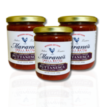 Marano's Small Batch Premium Pasta Sauce, Puttanesca, 15.5 oz. (Pack of 3) - £27.97 GBP