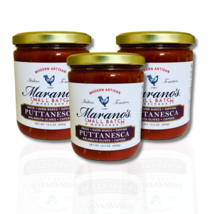 Marano&#39;s Small Batch Premium Pasta Sauce, Puttanesca, 15.5 oz. (Pack of 3) - £27.52 GBP