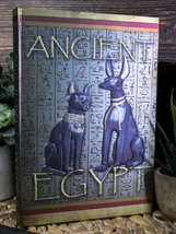 Ancient Egypt Bastet And Anubis Hieroglyphic Embossed Blank Page Journal Book - £16.05 GBP