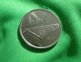 #M1. Latvia 1 LATS 2013 KOKLE Musical Instrument - Latvian coin - $8.58
