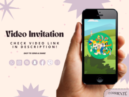 Bugs Bunny Builders Video Invitation Animated, Digital Birthday Invitation - £10.21 GBP