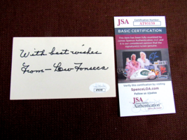 LEW FONSECA 1929 AL BATTING CHAMP INDIANS SIGNED AUTO VTG INDEX CARD JSA... - $34.64