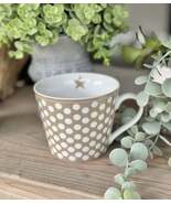 Danish Designs - Happy Taupe Dots Porcelain Mug - $30.78 CAD
