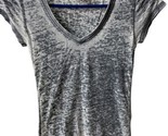 Well Worn Gray Burner V Neck Cap Sleeve T Shirt Size XS - $9.41