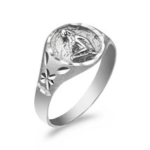 Sterling Silver Virgo Ladies Zodiac Sign Ring - $459.63 MXN