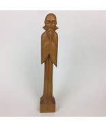 Vintage House Of Oppenheim Wood Carved Praying Man Saint Statue 12.5” Ta... - £23.49 GBP