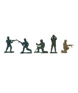 Green Plastic Army Men Green Soldiers One Brown Solider Lot of 5 2 1/4 P... - $225.97 MXN