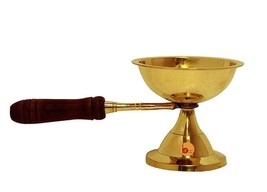 Brass Handmade Puja Dhoop/Puja Aarti, Incense Burner,Loban Burner - £15.81 GBP