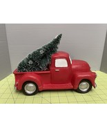 Winter Wonder Lane Red Truck with Light Up Christmas Tree Battery Operated - $34.64