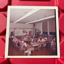 Kids In A Classroom December Christmas 3 3/8 x 3 3/8 Photograph B Vintage 1958 - £6.75 GBP