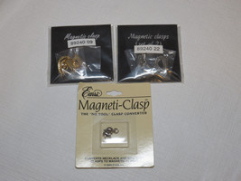 Ladies Womens lot of Magnetic Clasps 35272 silvertone 35270 goldtone NIP;; - £12.13 GBP