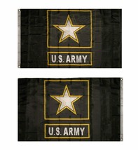 3X5 Us Army Star Official Logo Double Sided 2Ply Premium Flag Banner Grommets - £22.92 GBP