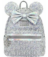 Loungefly Disney Holo Holographic Glitter Mickey Ears Backpack RARE NWT - £118.02 GBP
