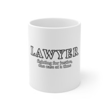 Fighting For Justice Ceramic Lawyer Mug 11oz | Lawyer Gift | Coffee Mug ccz - £7.07 GBP