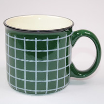 Hallmark Christmas Holiday Green Plaid Coffee Tea Mug Everyday Dishwasher Safe - £7.68 GBP