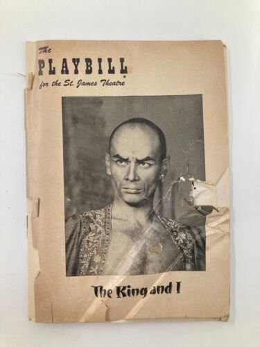 1953 Playbill St. James Theatre Yul Brynner in The King and I by John va... - $9.45