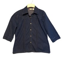 Levis Red Tab Womens Denim Button Down Size Large Shirt - £40.06 GBP