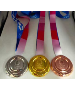  Tokyo 2020 Olympic Medals Set: Gold/Silver/Bronze with the Silk Logo Ri... - £69.62 GBP