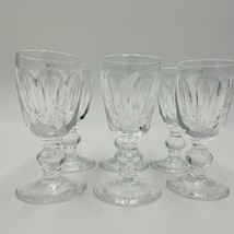 Waterford Crystal Glasses Cordial Kathleen Cut 6 piece Set 3.1” Small Ir... - $233.75