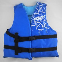 Exxel Youth Blue Life Vest Jacket 50-90 lbs Flotation Device PFD Boating Fishing - £13.44 GBP