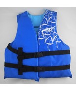 Exxel Youth Blue Life Vest Jacket 50-90 lbs Flotation Device PFD Boating Fishing