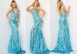 JOVANI 22770 JADE Sequin Fitted Gown. Authentic dress.NWT. FREE SHIPPING - $720.00