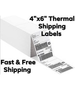 1000 4 x 6 Fanfold Direct Thermal Shipping Labels White Rollo Zebra Printers