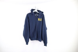 Vintage 70s Mens Medium Faded Kappa Epsilon Fraternity Full Zip Hoodie B... - £77.40 GBP