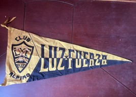 Vintage Old Mexican Climbing Club Alpine Climbers Climber Felt Pennant flag 50&#39;s - $140.24