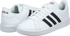 Adidas Mens Grand Court Base Tennis Shoes EE7904 White Black - £44.82 GBP