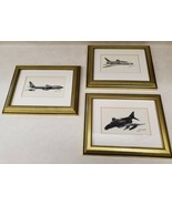 Joe Milich Aviation Framed Art Print Lot of 3 - Boeing B-47 F-400 Super ... - $54.25