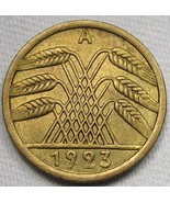 1923-A Germany 5 Retenpfennig Hint of Color VCH UNC Coin AE911 - £29.62 GBP