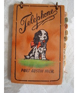 Vntage Telephone Memo Book W/ Dog ~ Port Austin, Michigan - £7.84 GBP