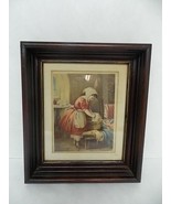 ANTIQUE DEEP WALL WALNUT FRAME W/ ANTIQUE PRINT SIGNED L. LANG 1860 - $1,881.55 MXN
