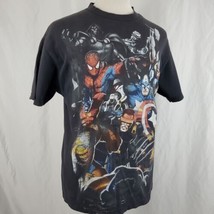 X Men T-Shirt Adult Large Black Marvel Mad Engine Spiderman Thor Super Hero Y2K - £87.69 GBP