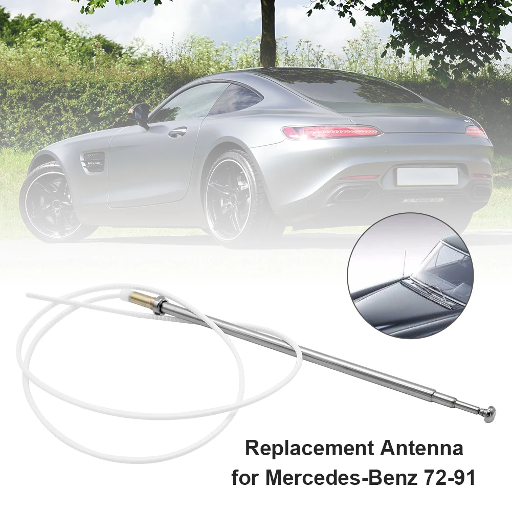 Stainless Steel Power Antenna Mast Replacement for Mercedes-Benz W124 W126 W20 - £14.79 GBP