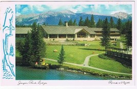 Alberta Postcard Jasper Park Lodge Canadian Rockies Lake Beauvert - $1.97