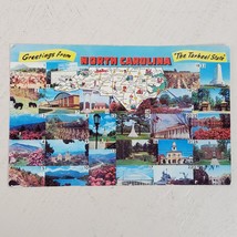 Vintage Postcard North Carolina Greetings The Tarheel State Not Posted - £8.63 GBP