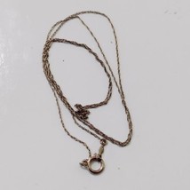 VTG 925 Sterling Silver Gold Overlay Fine Necklace Chain Dainty Delicate 20&quot; - £17.91 GBP
