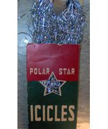 OLD Antique Polar Star Box of Icicles Christmas tree Tinsel Poor Condition - $623.78 MXN