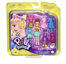 Polly Pocket Pretty in Plaid Pack Variety of Outfit Styles and Accessories - £23.96 GBP
